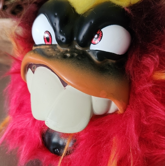 👹Grumbles Furry Monster Toy – Red & Yellow Interactive Plush pre-owned perfect - Picture 2 of 11